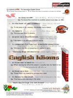 english idioms
