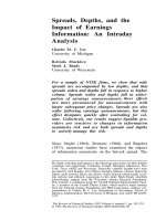lee, mucklow and ready-spreads, depths, and the impact of earnings information - an intraday analysis