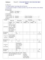 Đề và DA KT kì I có ma trận (Hải Dương)