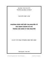 phương pháp phổ hấp thụ nguyên tử xác định hàm lượng cadimi và chì trong chè xanh ở thái nguyên
