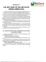 Chuyên Đề LTĐH 3 Toạ độ- Vector