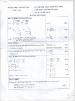 Đáp án Casio cấp tỉnh năm học: 2011-2012