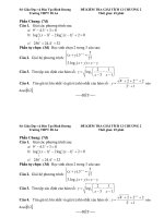 Đề và đáp án KT Toán lớp 12 lần 3