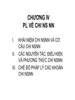 bài giảng luật tài chính - chương 4 pháp luật về chi ngân sách nhà nước