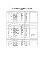 Danh sach 3 hạng đầu - Khối 11