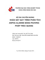 ĐỒ ÁN CHUYÊN NGÀNH KHẢO SÁT QUY TRÌNH PHÂN TÍCH ANPHA ALANINE BẰNG PHƯƠNG PHÁP TRẮC QUANG