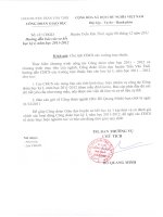 Công đoàn Hướng dẫn báo cáo sơ kết học kỳ 1