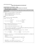 BT Chuyên đề khảo sát và vẽ đồ thị của hs