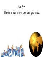 bải 9: thiên nhiên nhiệt đới ẩm gió mùa