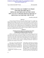 Nâng cao năng lực nghiệp vụ sư phạm thông qua hệ thống bài tập thực hành môn “Lí luận và phương pháp dạy học Địa lí”