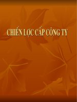 Bài giản môn Quản trị chiến lược chủ đề Chiến lược cấp công ty