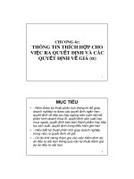 Thông tin thích hợp cho việc ra các quyết định