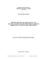 phương hướng dạy học bài tác gia nguyễn ái quốc-hồ chí minh trong chương trình ngữ văn trung học phổ thông