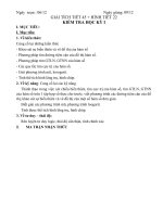 Giáo án tiết Kiểm tra học kỳ I môn Toán 2011-2012