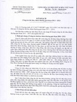 Công tác thi đua khen thưởng giai đoạn 2011-2015