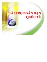 Bài giảng tài trợ ngắn hạn quốc tế