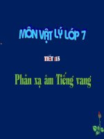Tiet 15: phan xa am - tiéng vang