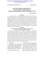 Đẩy mạnh chuyển dịch cơ cấu công nghiệp TP Hồ Chí Minh theo hướng hiện đại và phát triển bền vững