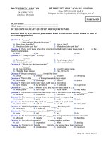 De Thi Dai Hoc Tieng Anh 2010