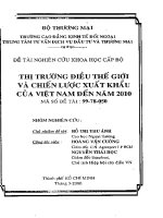 đề tài nghiên cứu khoa học cấp bộ thị trường điều thế giới và chiến lược xuất khẩu của việt nam đến năm 2010