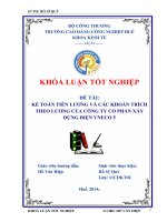 ĐỀ TÀI: KẾ TOÁN TIỀN LƯƠNG VÀ CÁC KHOẢN TRÍCH THEO LƯƠNG CỦA CÔNG TY CỔ PHẦN XÂY DỰNG ĐIỆN VNECO 5