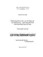 marketing dịch vụ cho vay tiêu dùng của chi nhánh hà tây - ngân hàng phát triển nhà đồng bằng sông cửu long