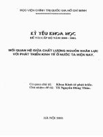 mối quan hệ giữa chất lượng nguồn nhân lực với phát triển kinh tế ở nước ta hiện nay