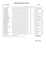 KQ HỌC TẬP HKI NH: 2011- 2012 LỚP 9A3