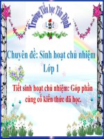 chuyên đề: sinh hoạt chủ nhiệm