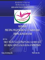 thực trạng và giải pháp nâng cao hiệu quả huy động vốn tại các ngân hàng nông thôn