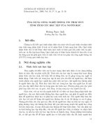 Ứng dụng CNTT phát huy ính tiích cực học tập của người học