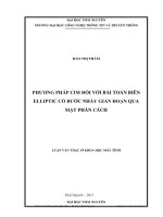 Phương pháp CIM đối với bài toán biên elliptic có bước nhảy gián đoạn qua mặt phân cách