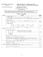 Dap an kiem tra HKI Toan 12(11-12)