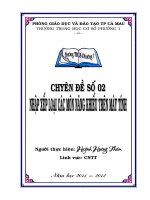 Bìa chuyên đề số 02 HK1 năm 2011 - 2012