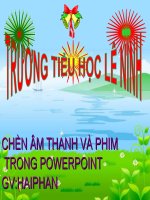 CHÈN ÂM THANH,PHIM TRONG POWERPOINT