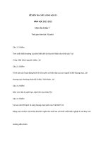 đề+đáp án địa 7 học kì 1 cực hay