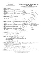 Đề tự ôn tập toán 8 học kì I