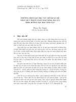 Phương pháp dạy học các mối quan hệ nhân quả trong SGK Địa lý 8