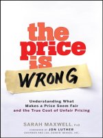maxwell - the price is wrong; understanding what makes a price seem fair and the true cost of unfair pricing (2008)