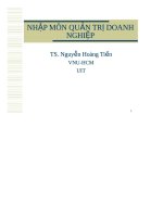 Bài giảng về đại cương về quản trị doanh nghiệp