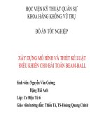 Xây dựng mô hình và thiết kế luật điều khiển cho bài toán BEAM BALL