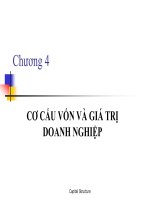 bài giảng tài chính công ty nâng cao chương 4 cơ cấu vốn và giá trị doanh nghiệp