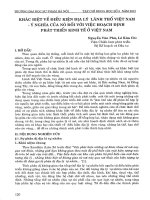 Khác biệt về điều kiện địa lý lãnh thổ Việt Nam