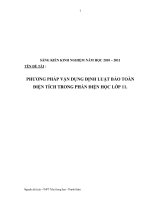 Phương ohaos vận dụng ĐL bảo toàn điện tích trong phần điện học 11