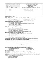 Đề kiểm tra HK I (2011 - 2012)