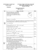 DA đề thi chọn HSG QG quảng ninh 2012