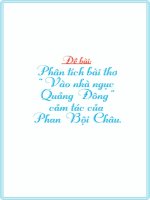 PHÂN TÍCH BÀI THƠ 