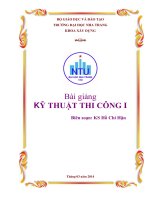 Bài giảng kỹ thuật thi công i hồ chí hận