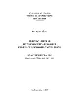 Tính toán   thiết kế hệ thống điều hòa không khí cho khách sạn novotel tại nha trang