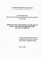 nâng cao sức cạnh tranh cua nền kt nước ta trong quá trình hội nhập khu vực và quốctế